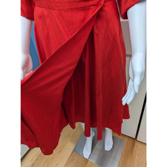 Milly Dress Silk Wrap Midi Cocktail Party Dinner Date Night Formal Wedding Guest - Picture 3 of 15